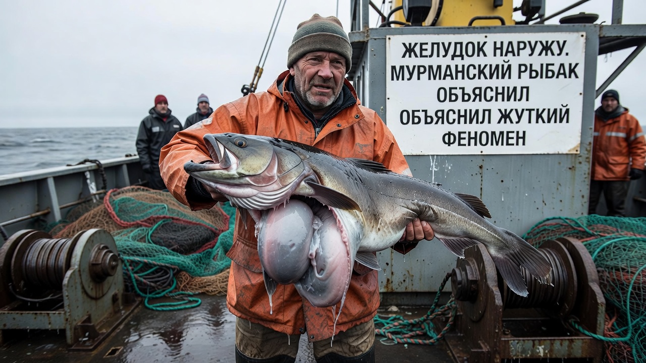 Желудок наружу. Мурманский рыбак объяснил жуткий феномен